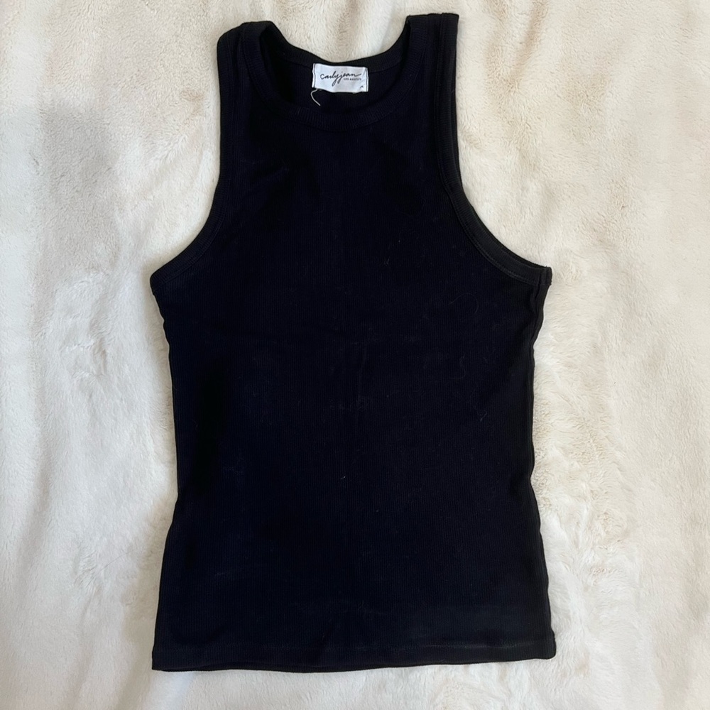 Carly Jean Los Angeles Black Vida Tank - Picture 4 of 6